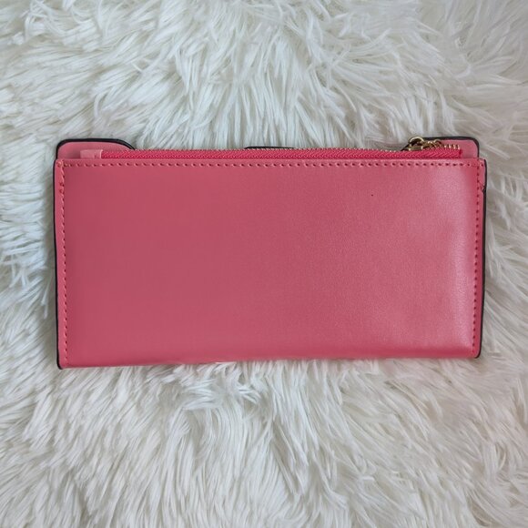Cute Bowknot PU Leather Wallet, Watermelon Red, Long Zipper Clutch w Card Holder - Picture 7 of 8